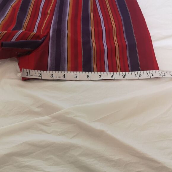 Mango Ladies Striped Short Jumpsuit XS Red , Purple - Picture 8 of 16